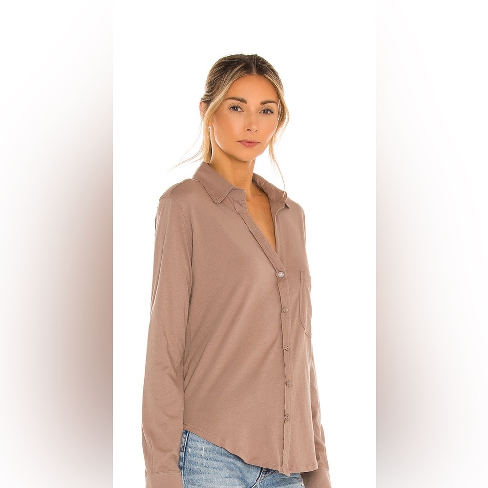 Bobi Lightweight Jersey Button Up In Java - image 2